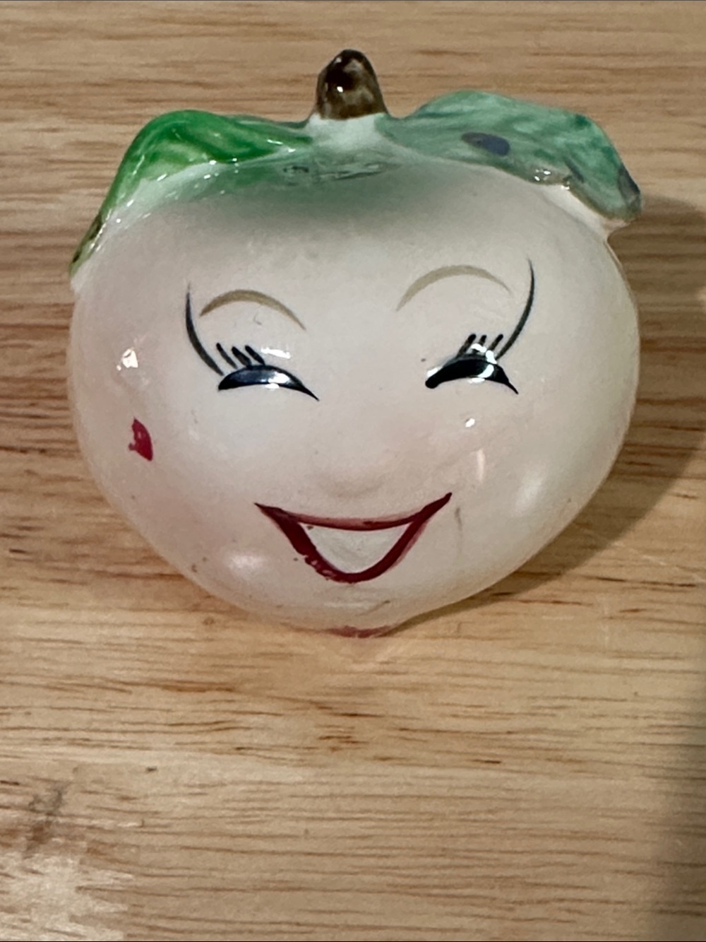 VTG 50s Anthropomorphic Peach Salt Pepper Shaker Single Replacement Orphan Japan